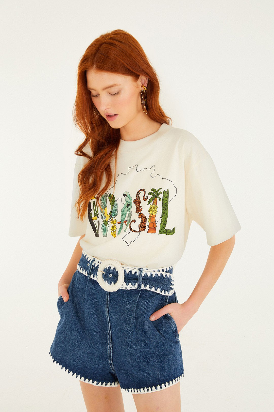 Brasil Relaxed T Shirt Off-White