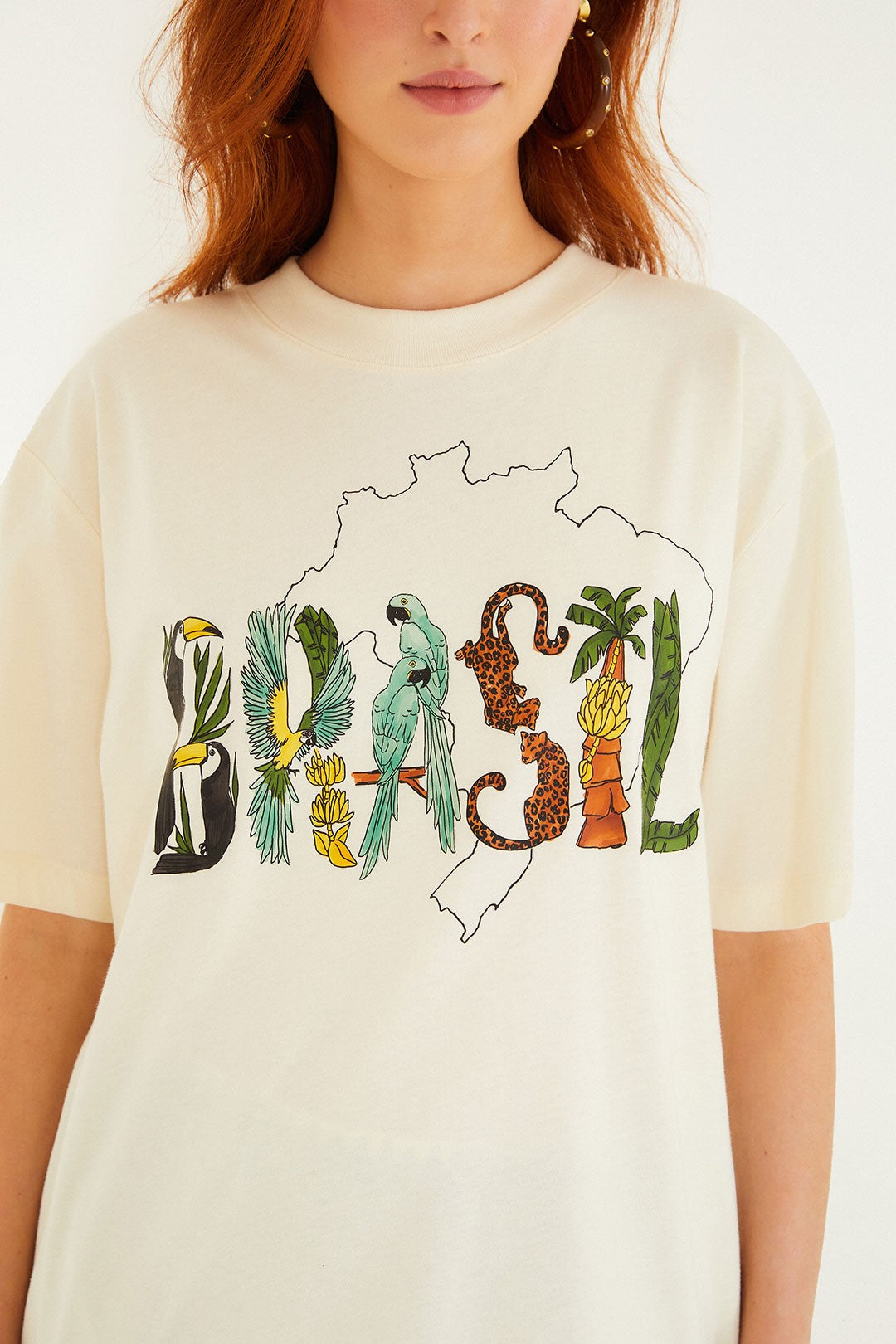 Brasil Relaxed T Shirt Off-White