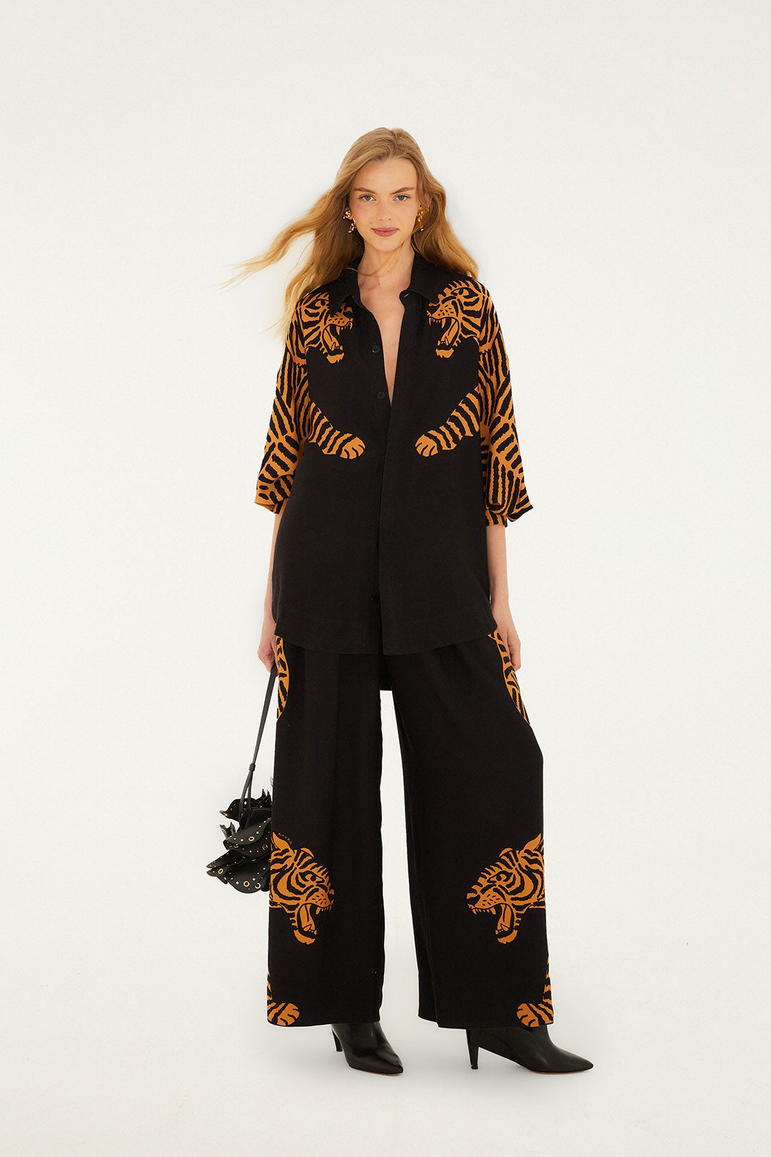 Farm Rio Black Tiger Pants