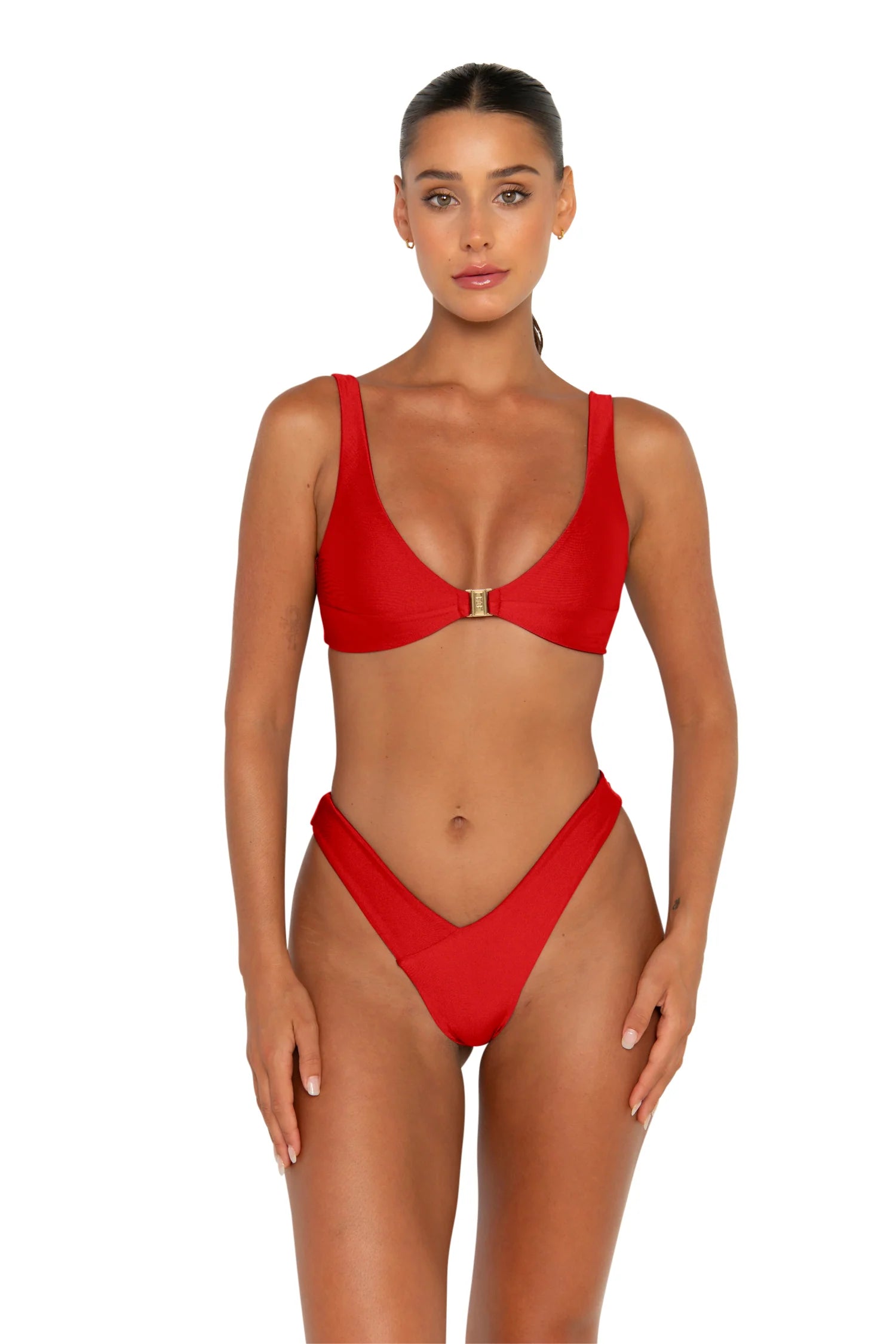 Vada Bikini Bottoms Hibiscus