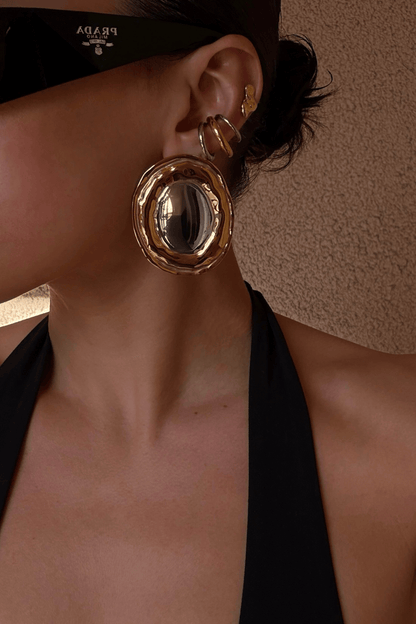 Formentera Silver Center Studs
