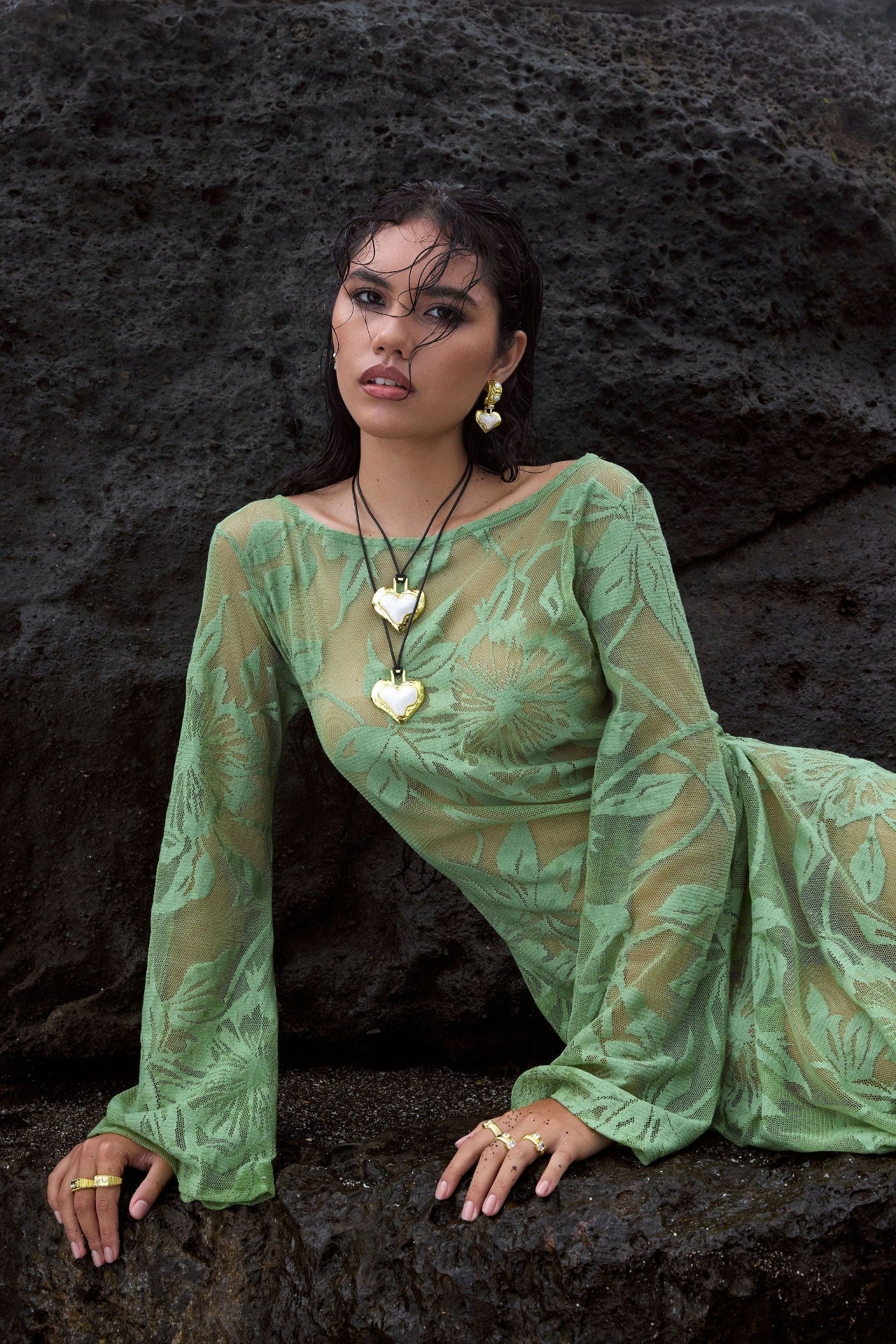 Olympia Necklace Gold Pearl