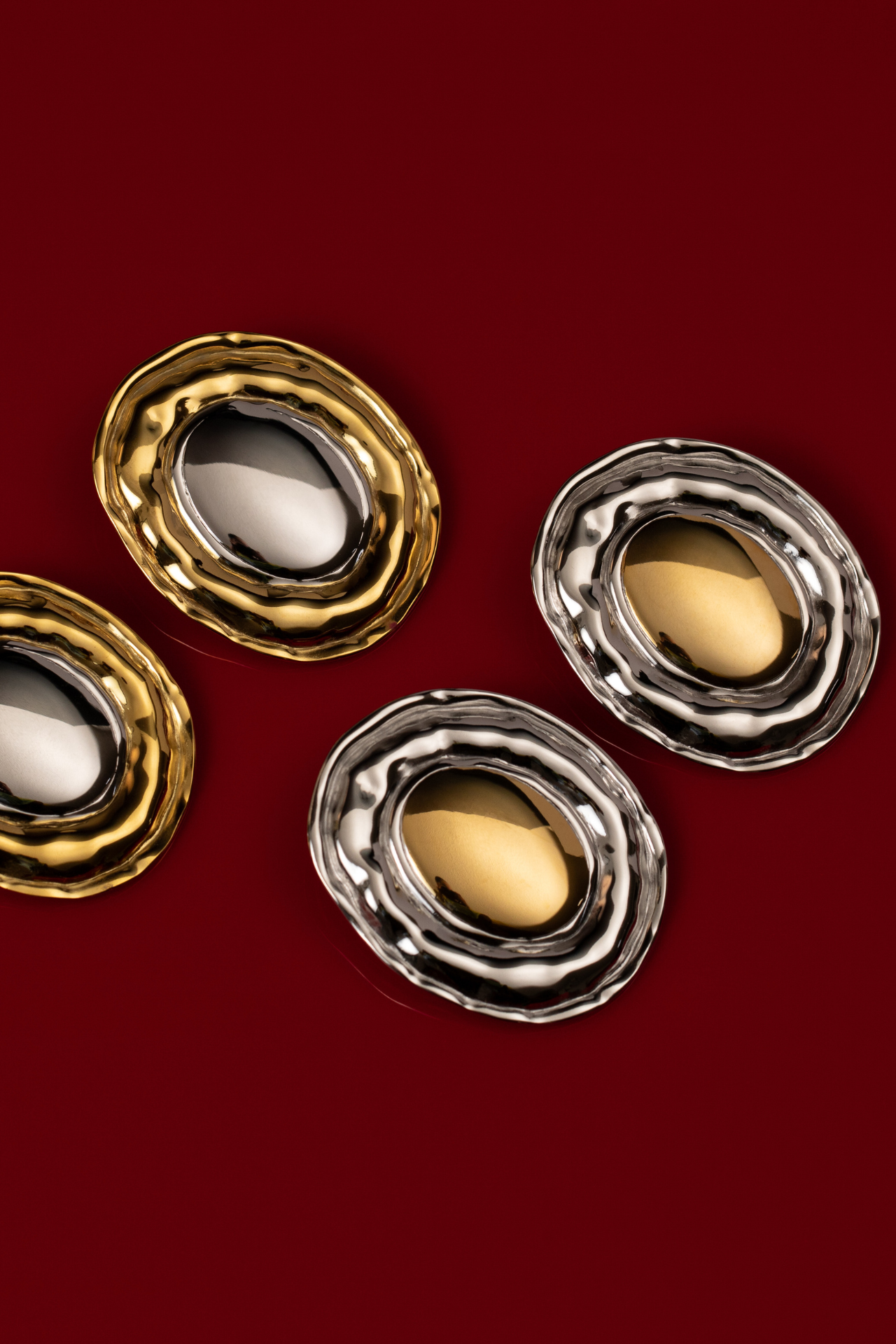 Formentera Silver Center Studs