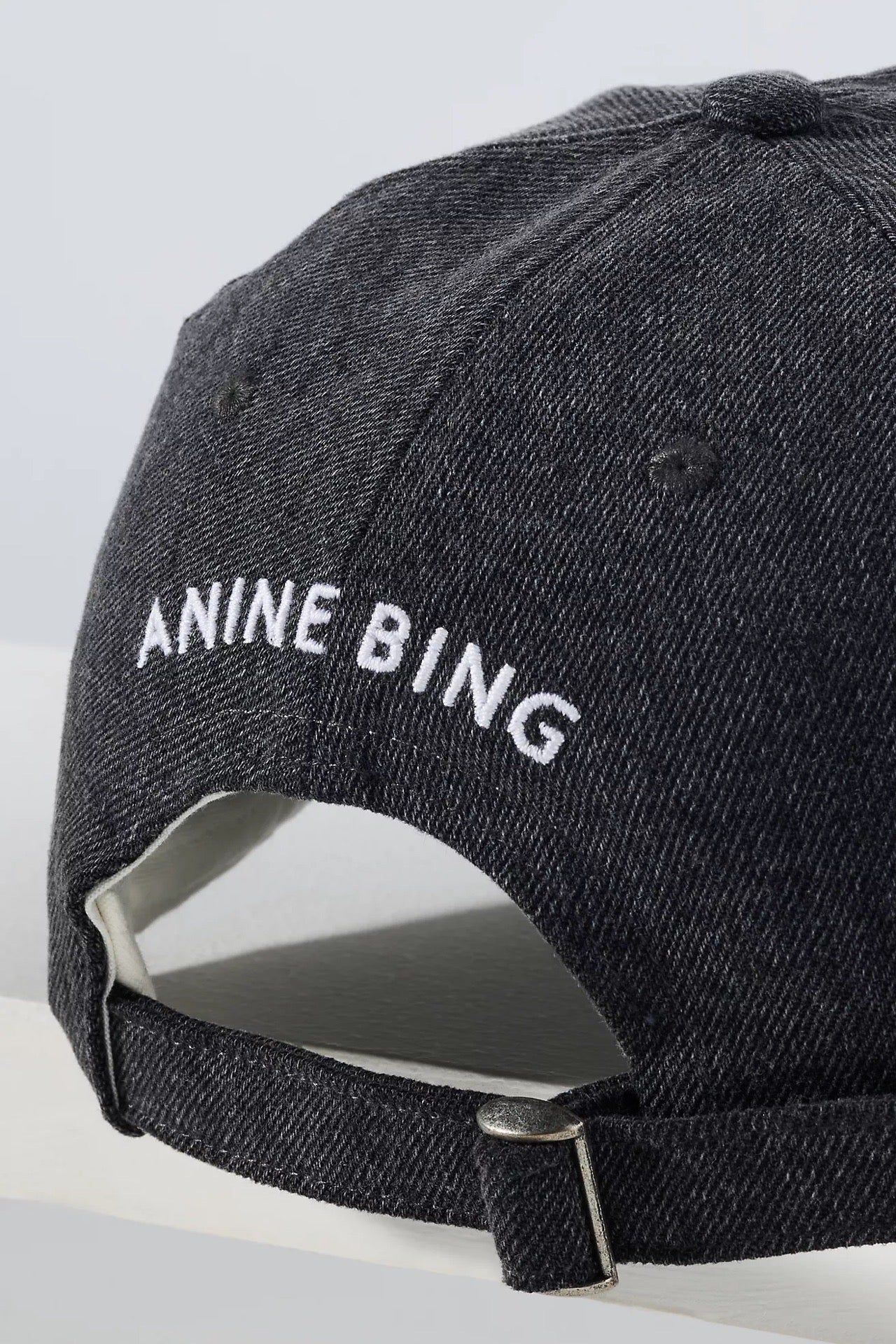 Anine Bing Jeremy Baseball Cap Washed Smoke Grey