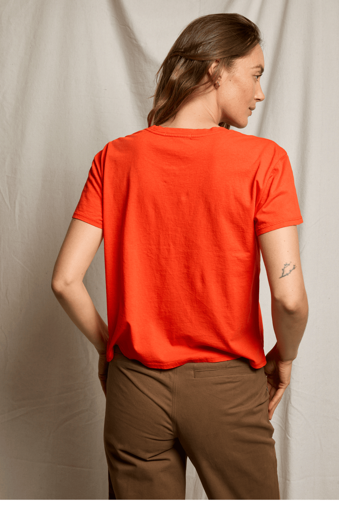 Perfectwhitetee Harley Boxy Crew Tee Tomato