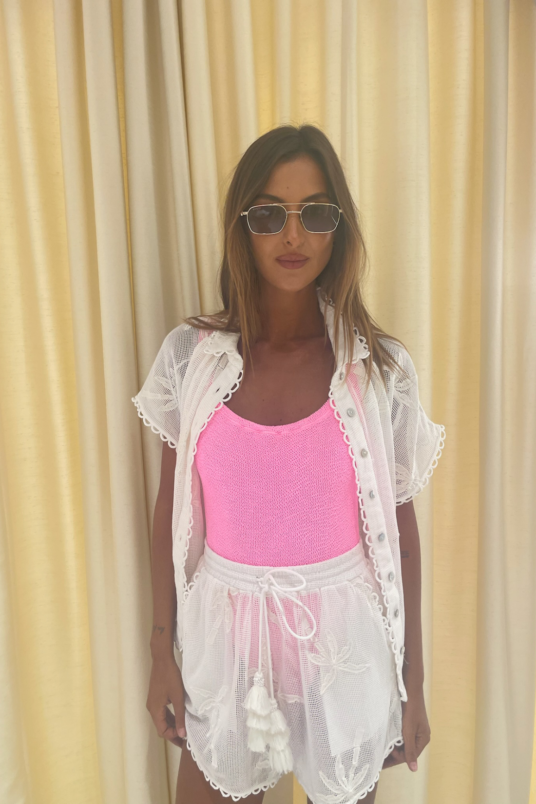 Farm Rio White Palm Trees Shorts