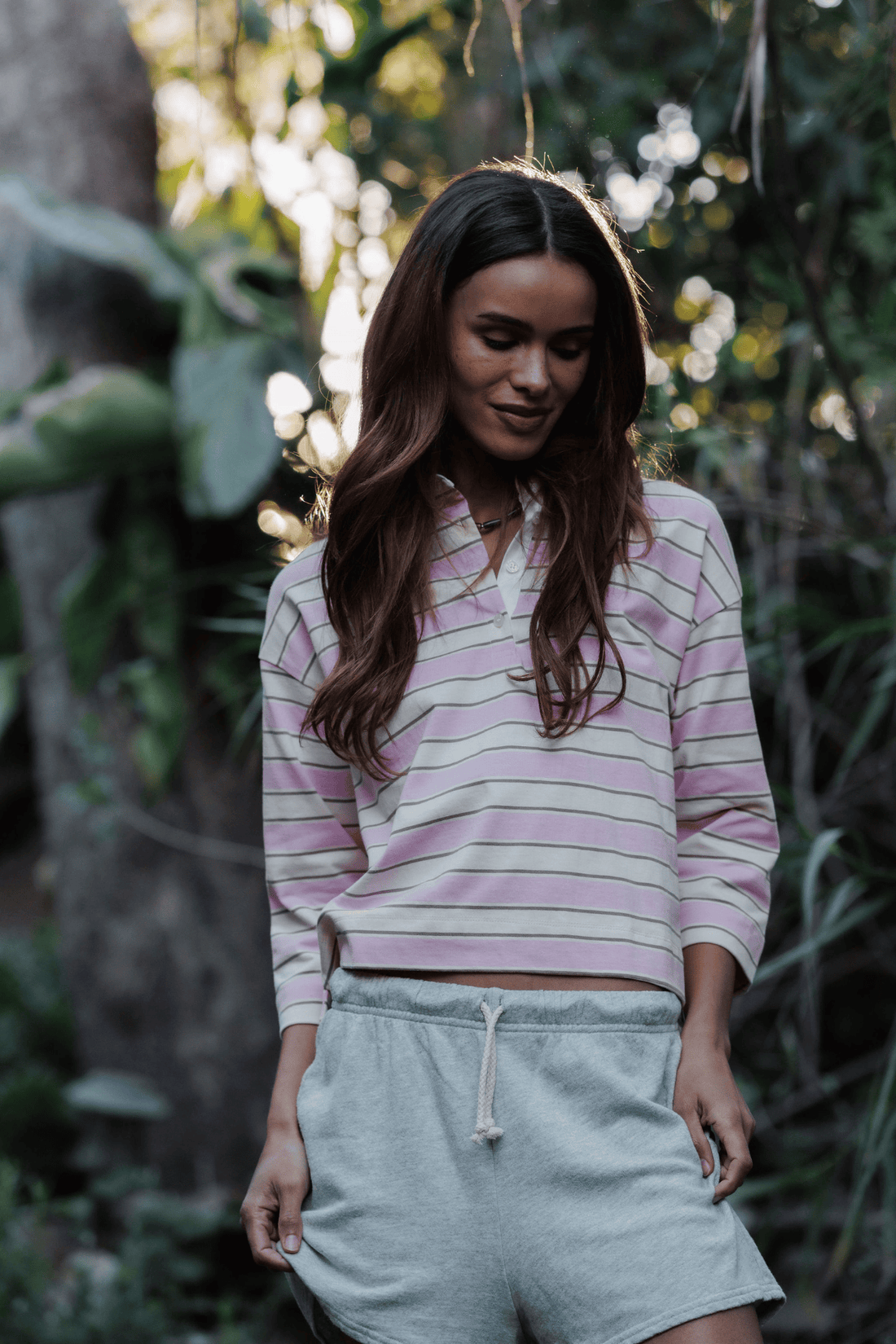 Perfectwhitetee Daria Cotton Rugby Sugar Pink Stripe