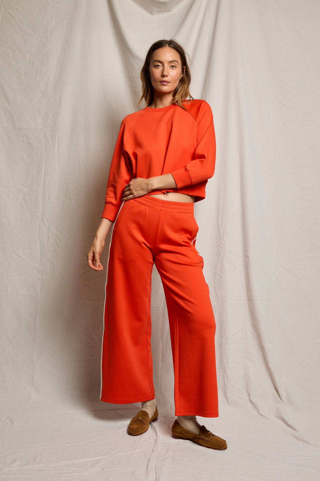 Perfectwhitetees Mikos Travel Wide Leg Pants Tomato