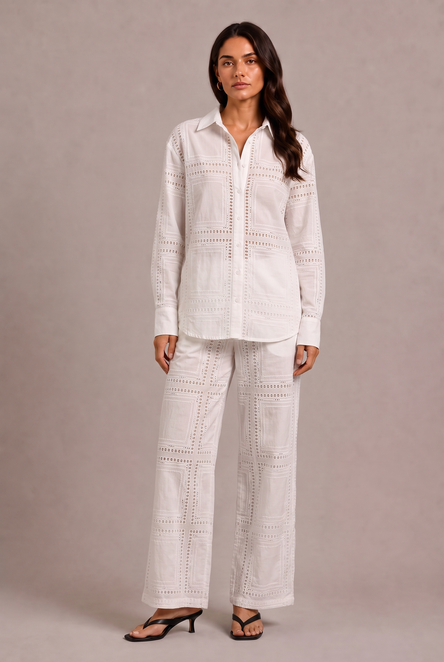 Chosen By Tuchuzy Embroidery Pant White
