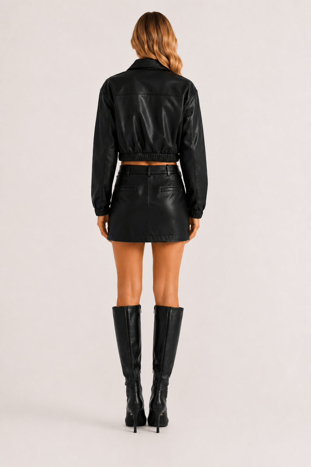 Chosen By Tuchuzy Sophia Vegan Leather Jacket Black