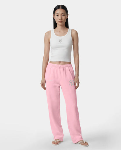 Sporty &amp; Rich Yankees Krystal Wide Sweatpant Candy/White
