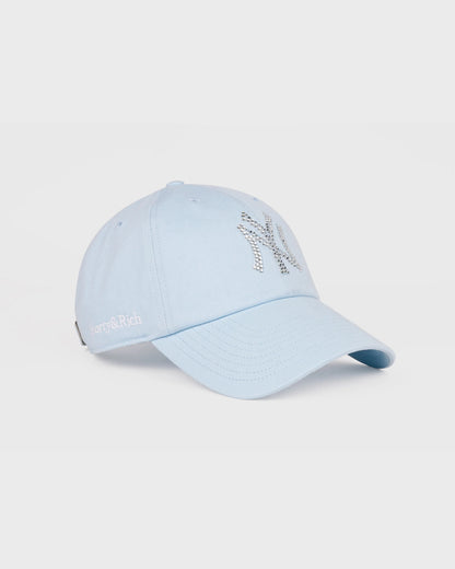 Sporty &amp; Rich Yankees Krystal Hat Ciel/White