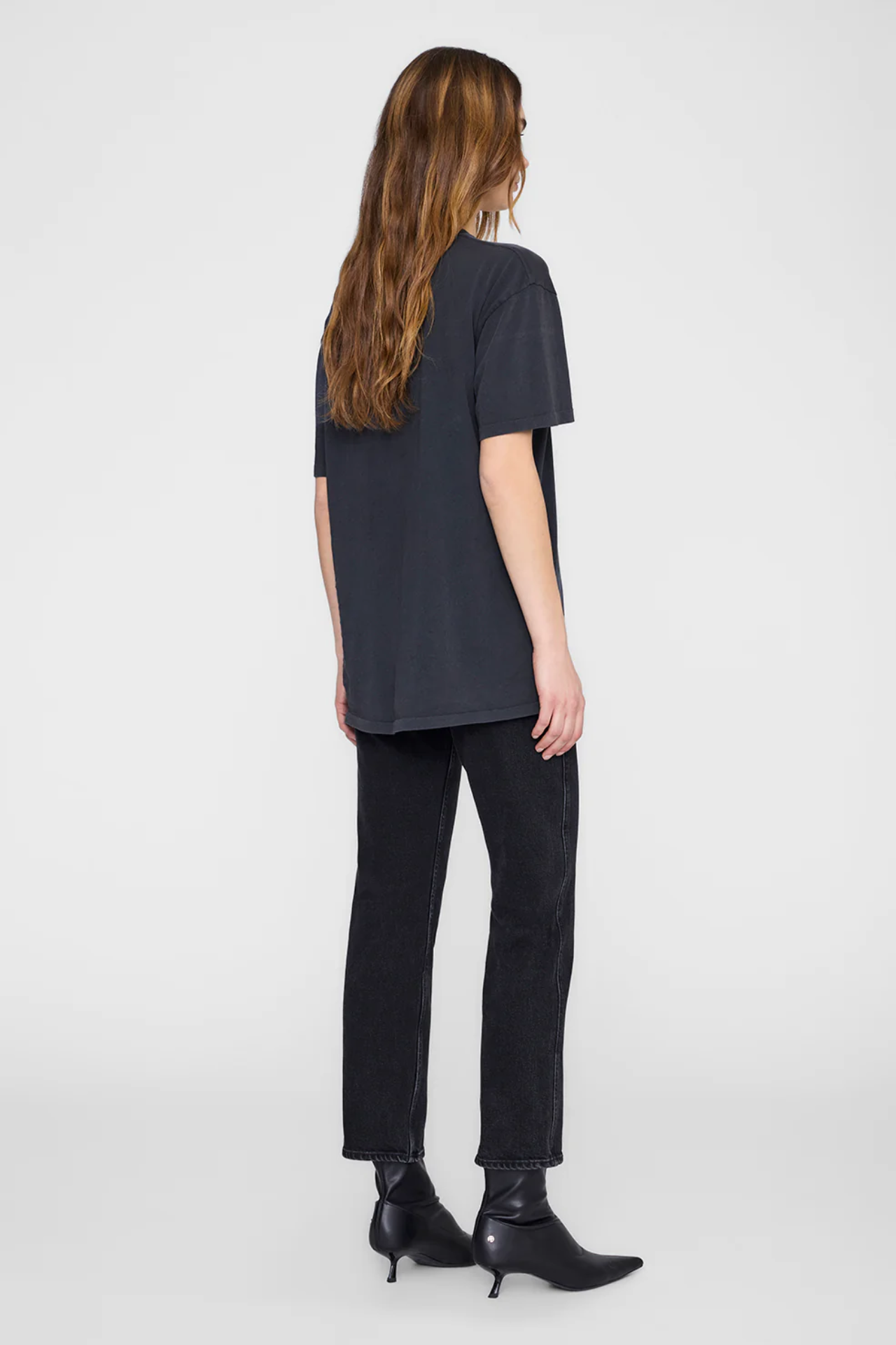 Anine Bing Kent Eagle Tee Washed Black