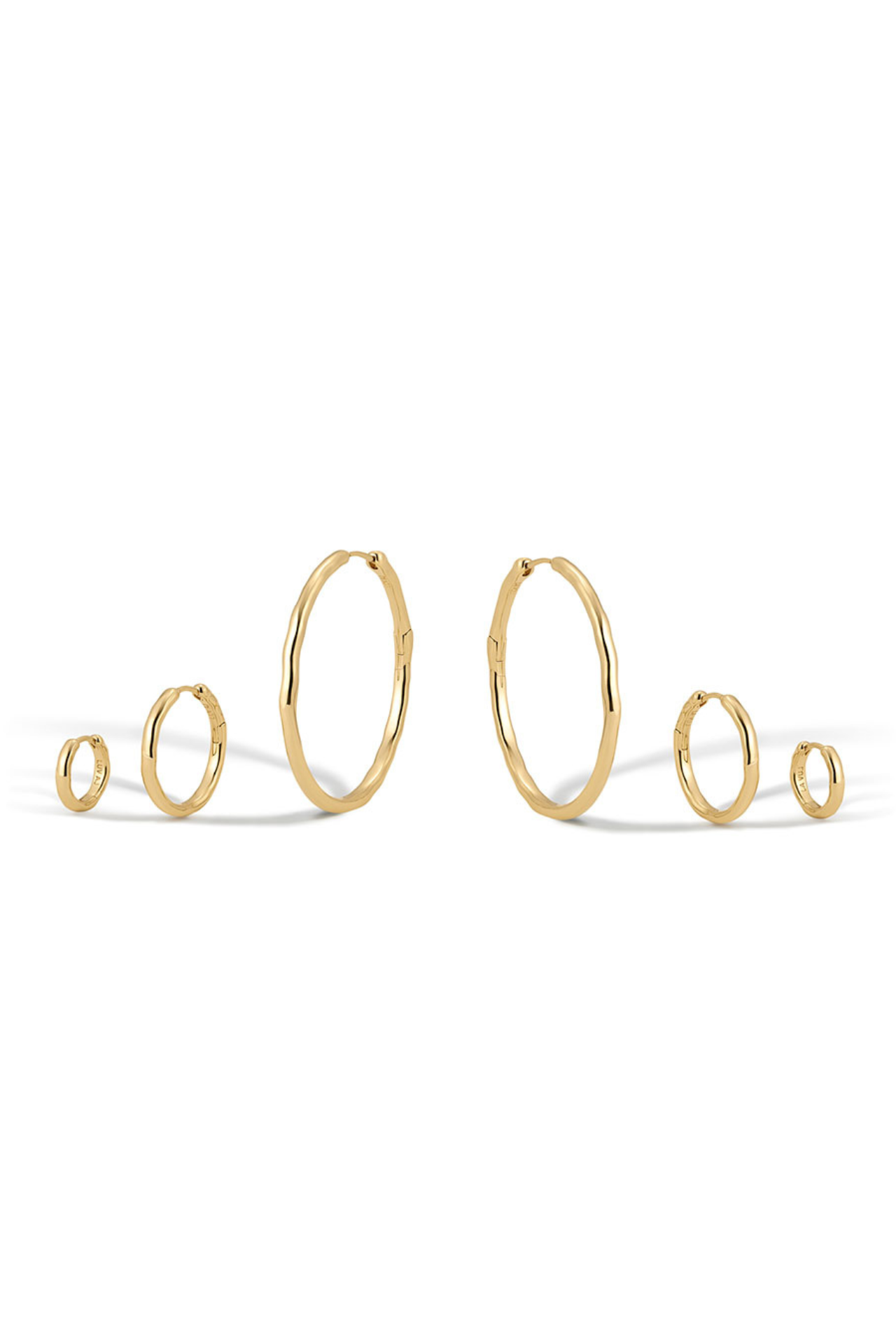 Granada Hammered Gold Hoops