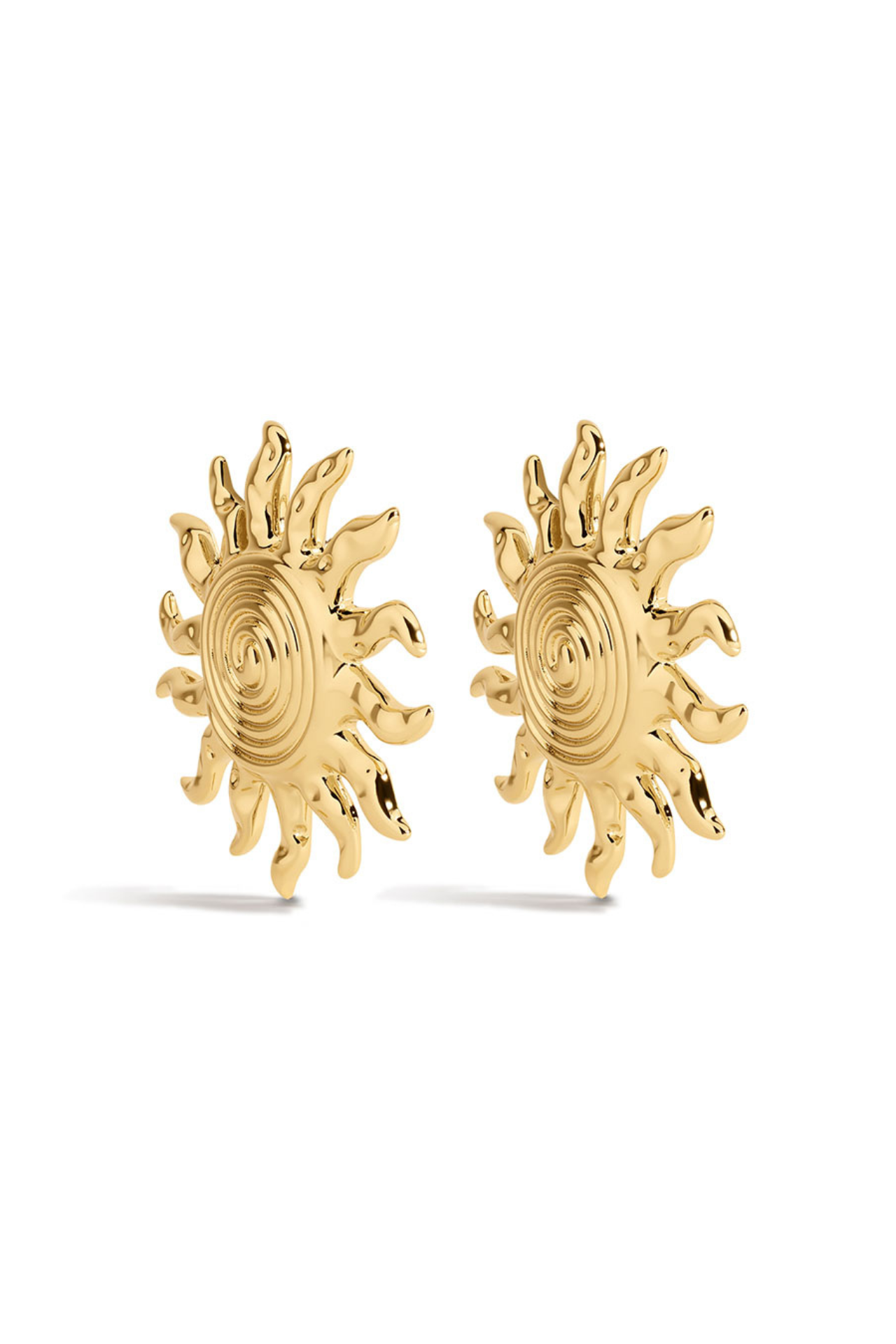 Ibiza Gold Sun Earrings