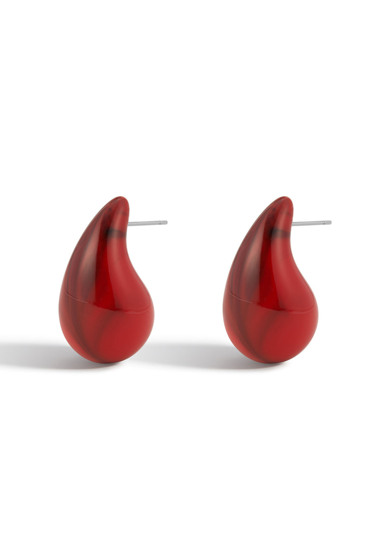 Lucite Red Gia Earrings
