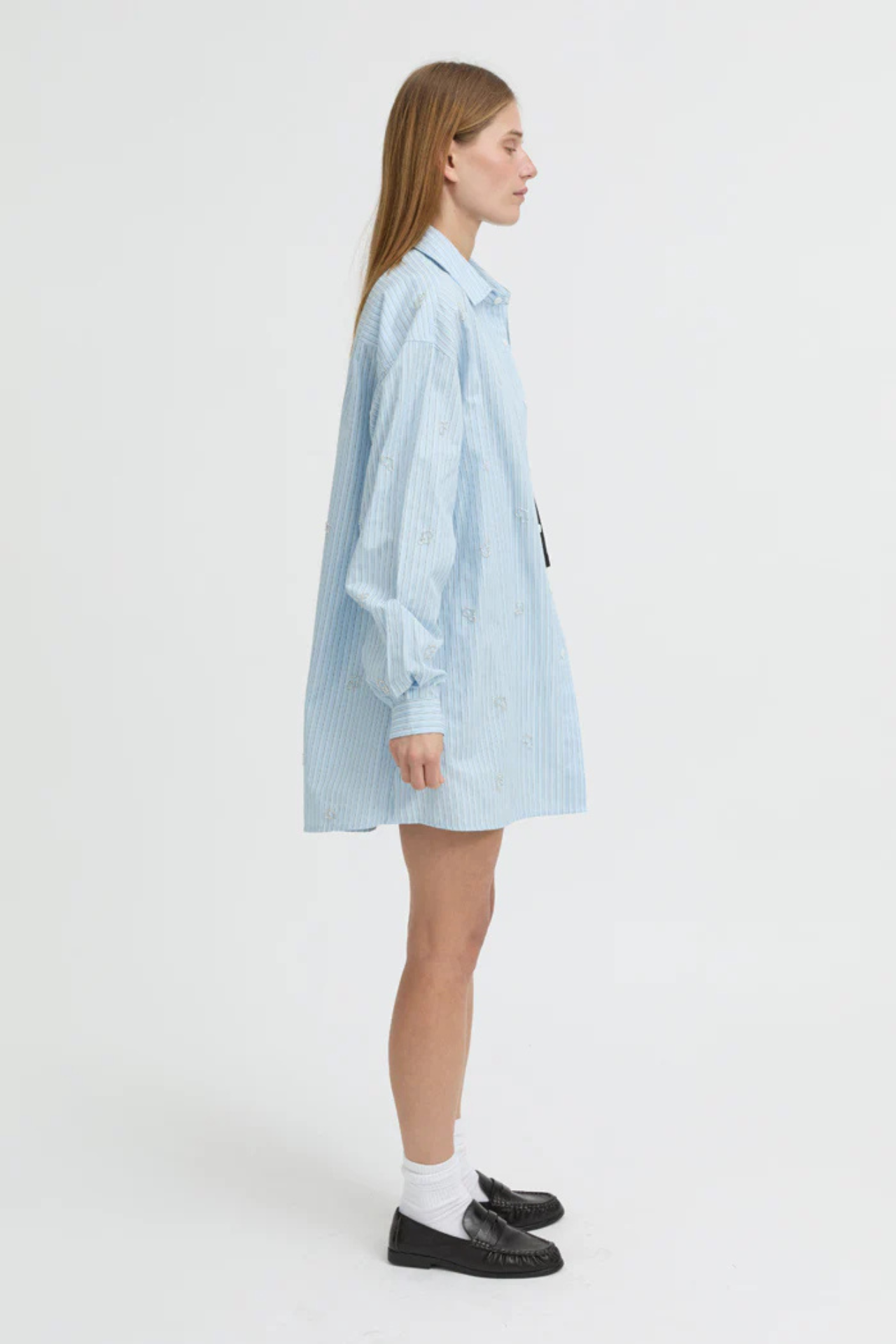 Embellished Nyra Shirt Blue