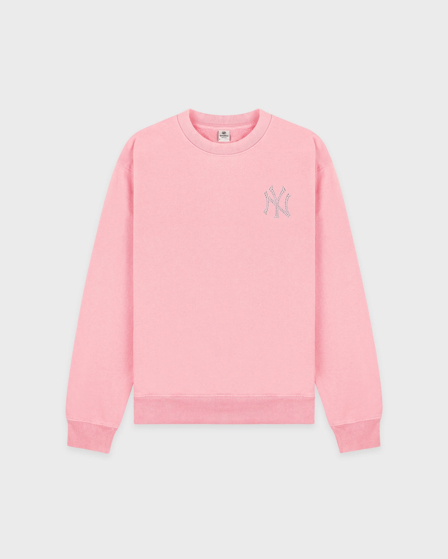 Sporty &amp; Rich Yankees Krystal Crewneck Candy/White