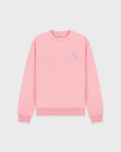 Sporty &amp; Rich Yankees Krystal Crewneck Candy/White