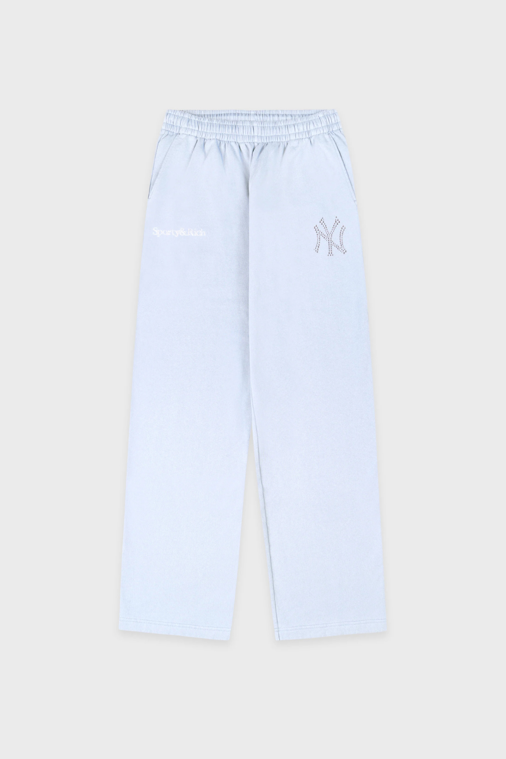 Sporty &amp; Rich Yankees Krystal Wide Sweatpant Ciel/White