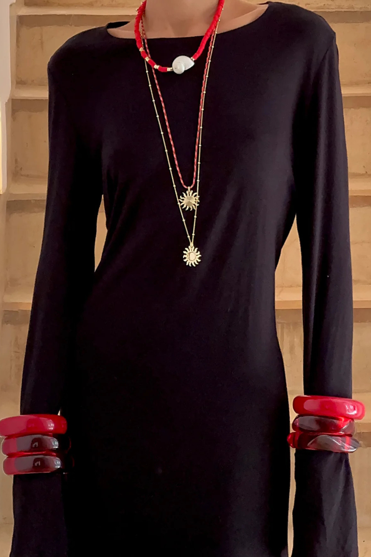 Ibiza Gold Sun Necklace