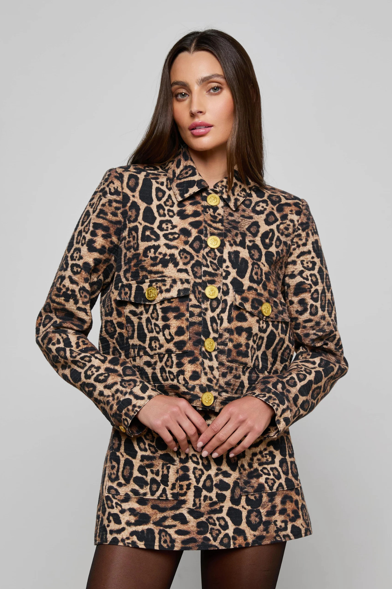 Nyx Crop Jacket Leopard
