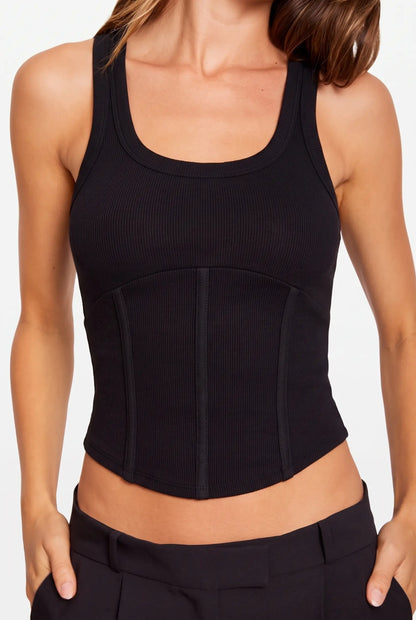 Chosen By Tuchuzy Corset Tank Black