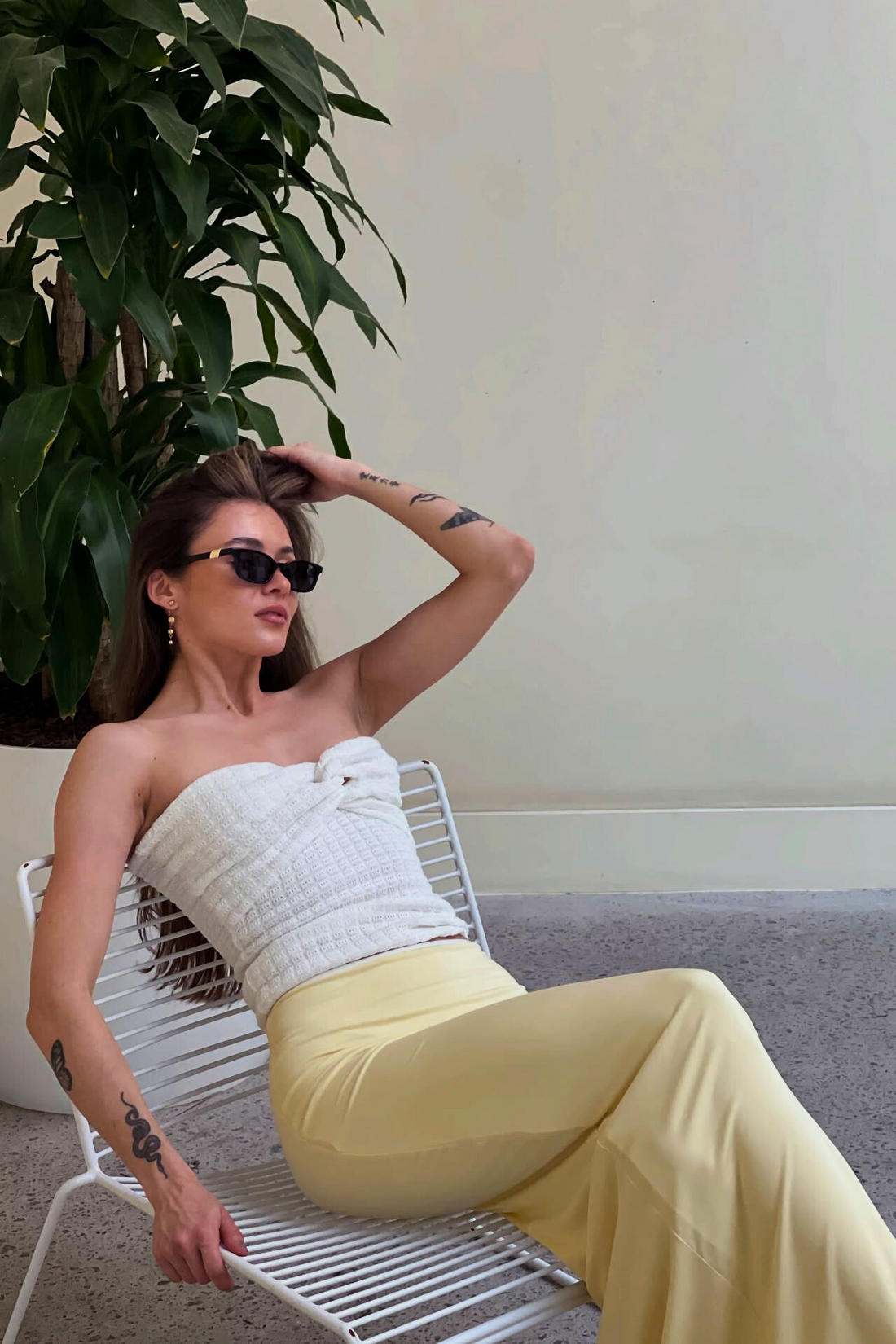 Aisha Reversible Maxi Skirt Butter/White