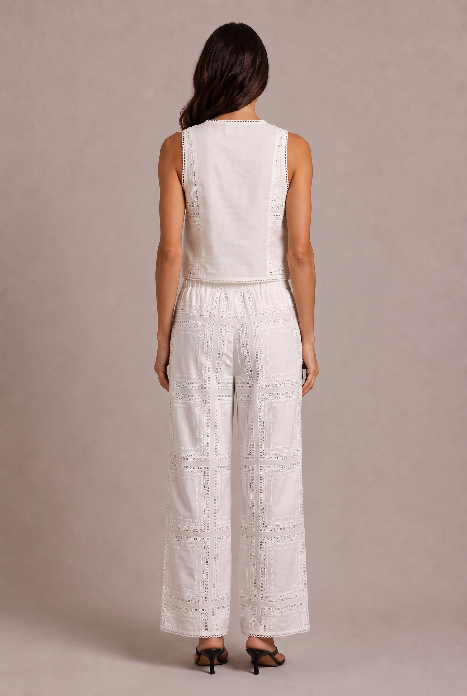 Chosen By Tuchuzy Embroidery Pant White
