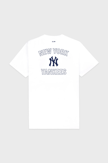 Sporty &amp; Rich Yankees Arch Tshirt White/Dark Navy