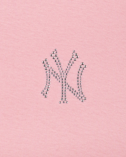 Sporty &amp; Rich Yankees Krystal Crewneck Candy/White