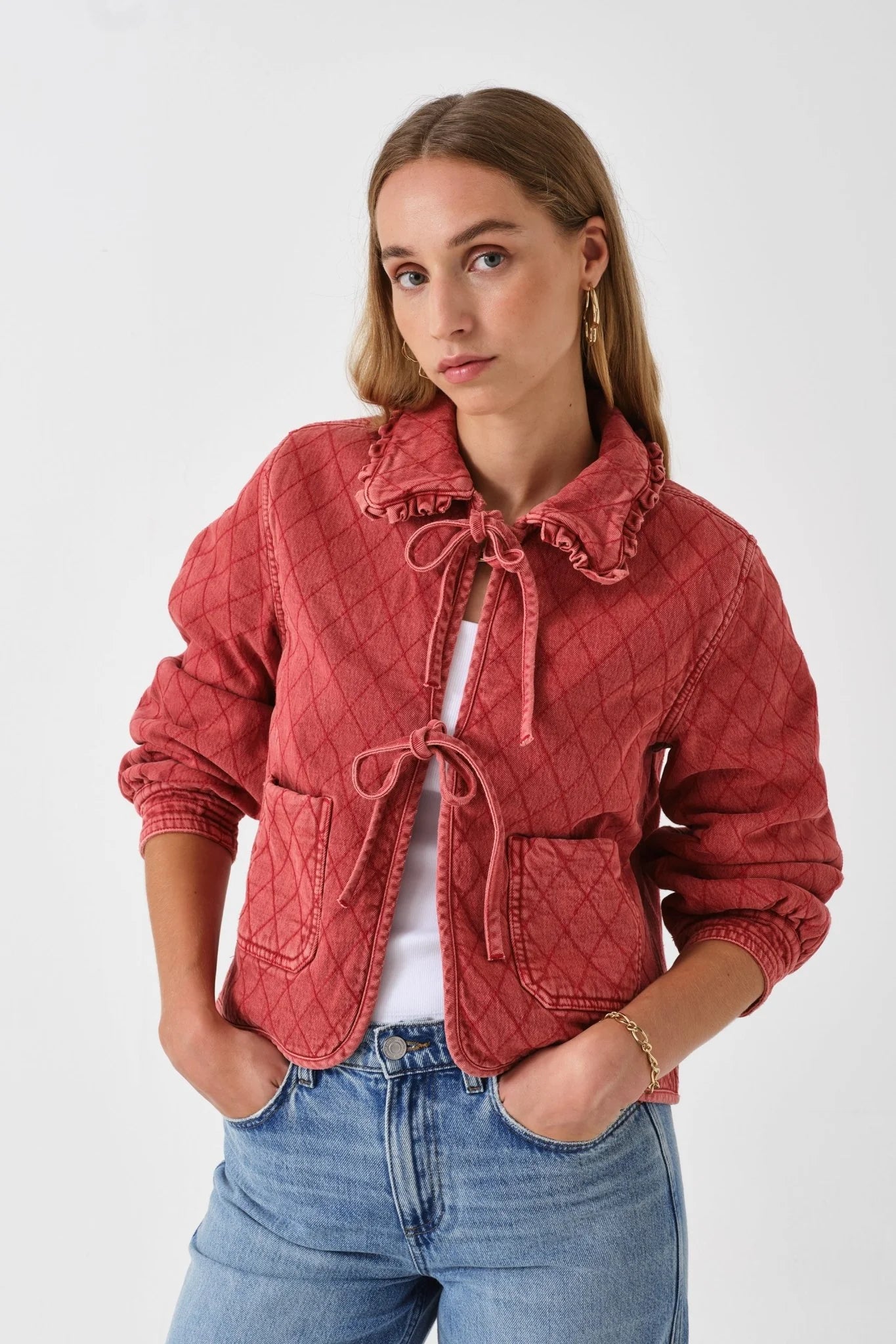 Seventy + Mochi Heidi Jacket In Vintage Red