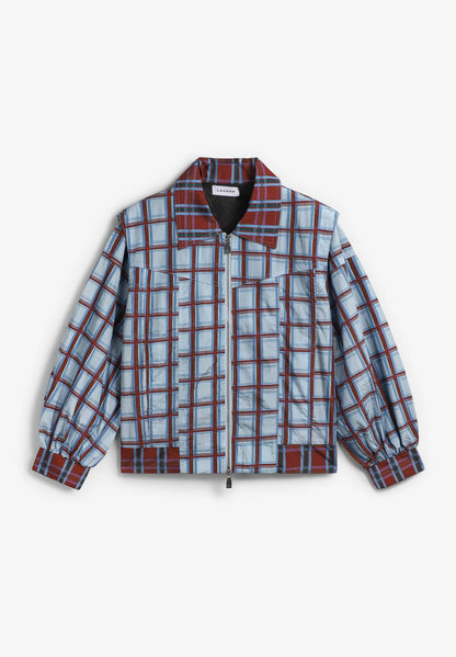 LAAGAM Watson Blue Squared Bomber Jacket