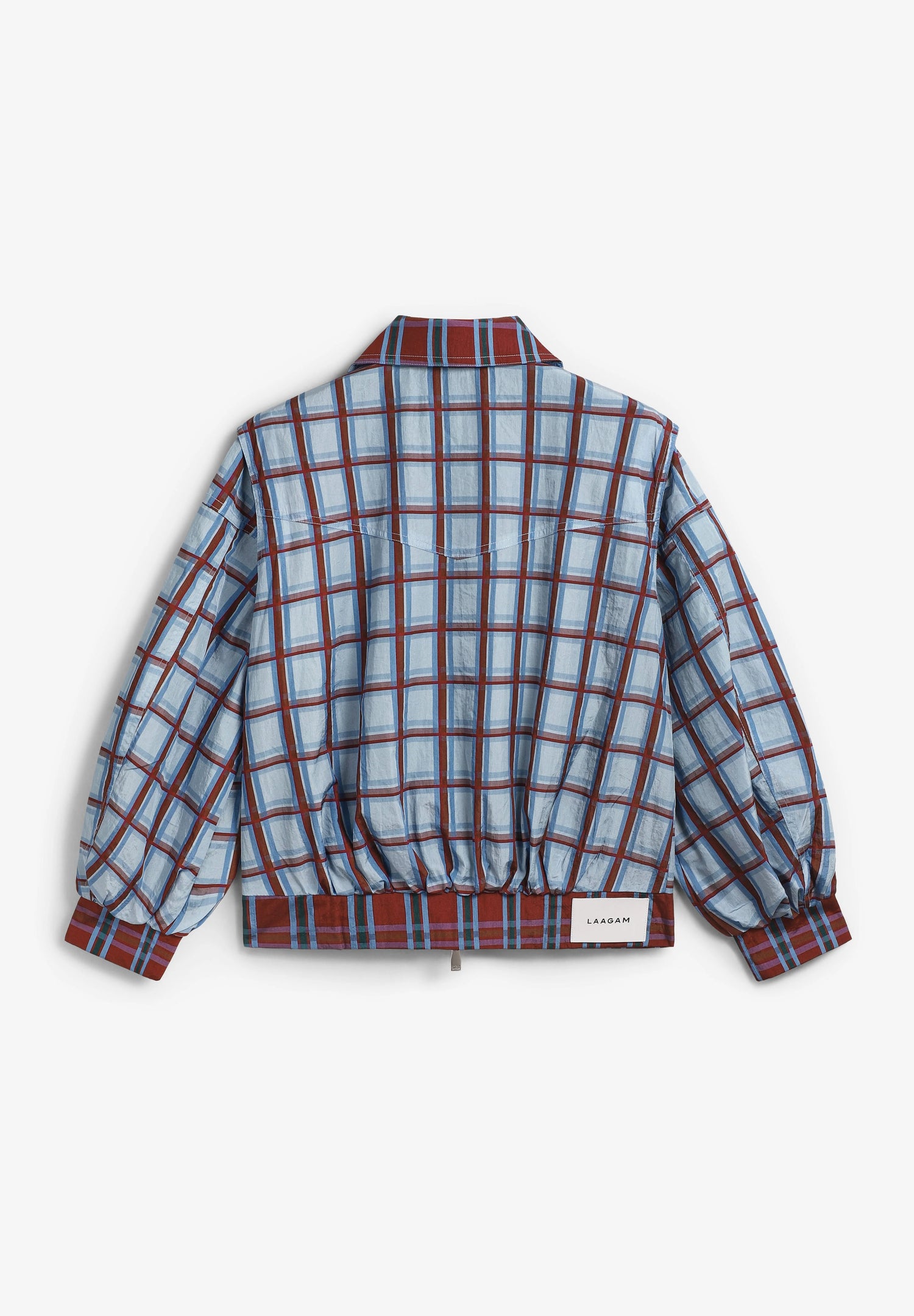 LAAGAM Watson Blue Squared Bomber Jacket