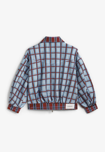 LAAGAM Watson Blue Squared Bomber Jacket
