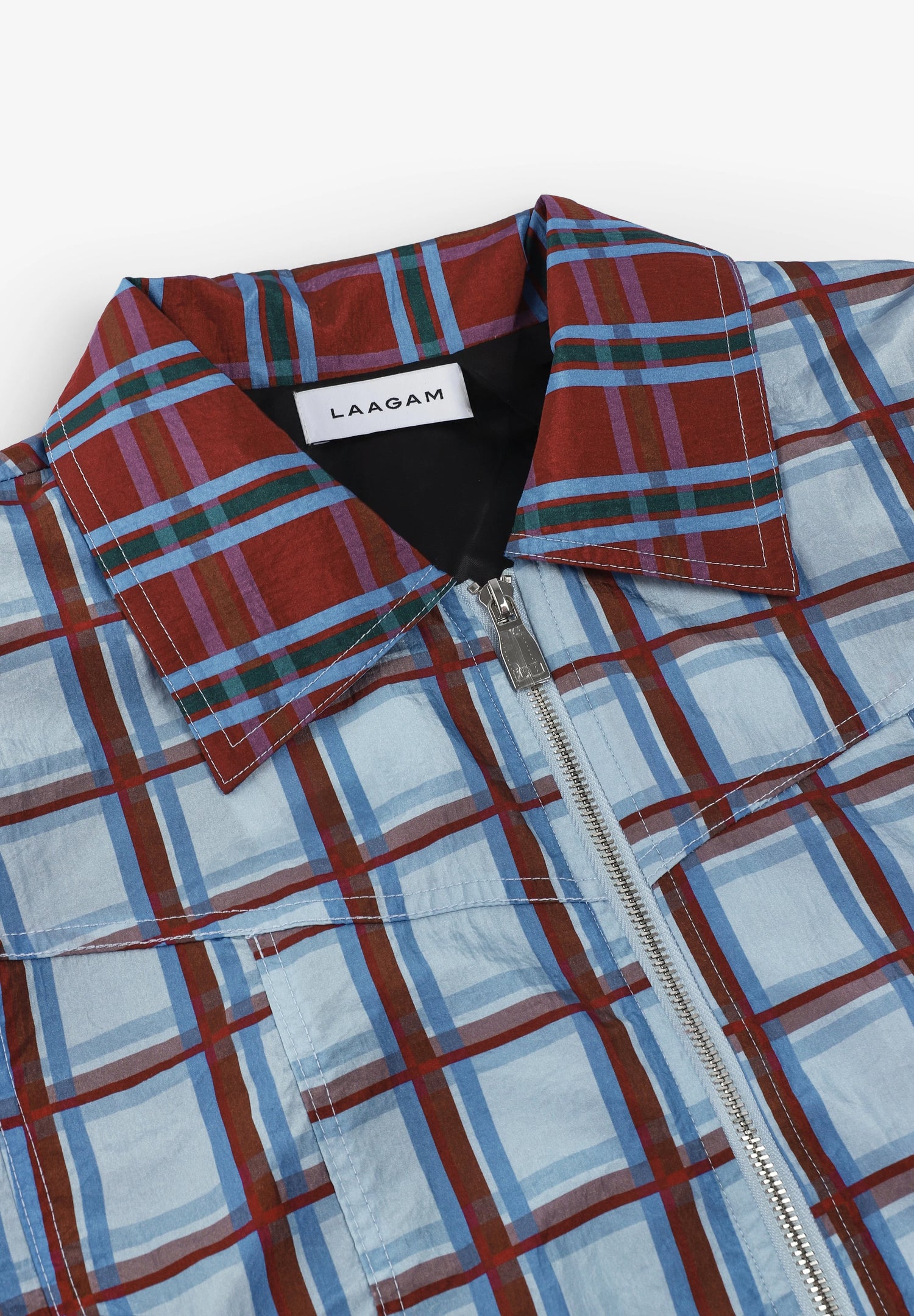 LAAGAM Watson Blue Squared Bomber Jacket