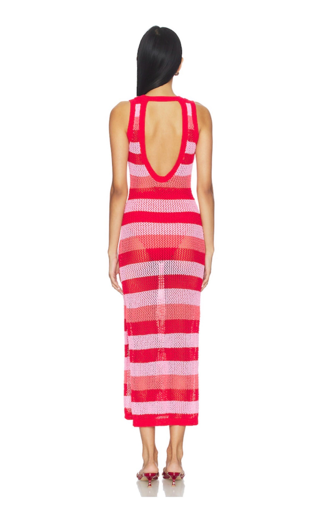 Holly Rose Dress Ruby Stripe