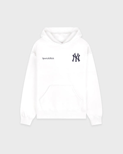 Sporty &amp; Rich Yankees Curve Hoodie White