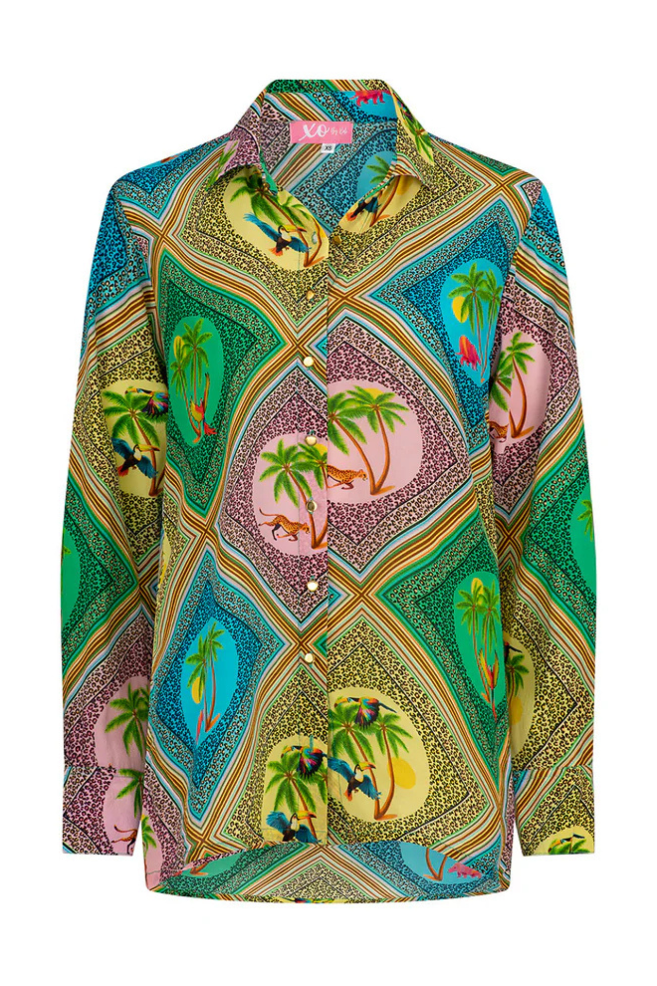 Xo Silk Crepe Shirt Safari