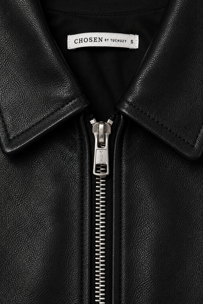 Chosen By Tuchuzy Sophia Vegan Leather Jacket Black