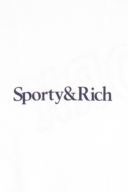 Sporty &amp; Rich Yankees Arch Tshirt White/Dark Navy