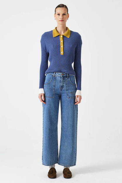 Seventy + Mochi Eden Cropped Jean In Newport