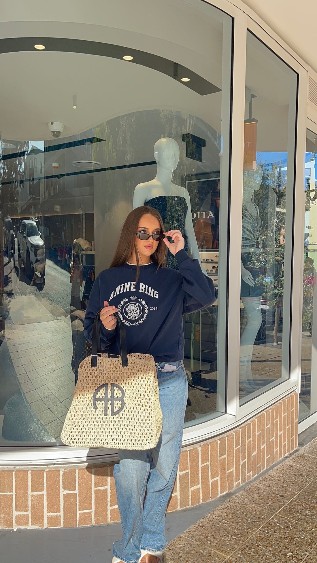 Anine Bing large Rio Tote Natural