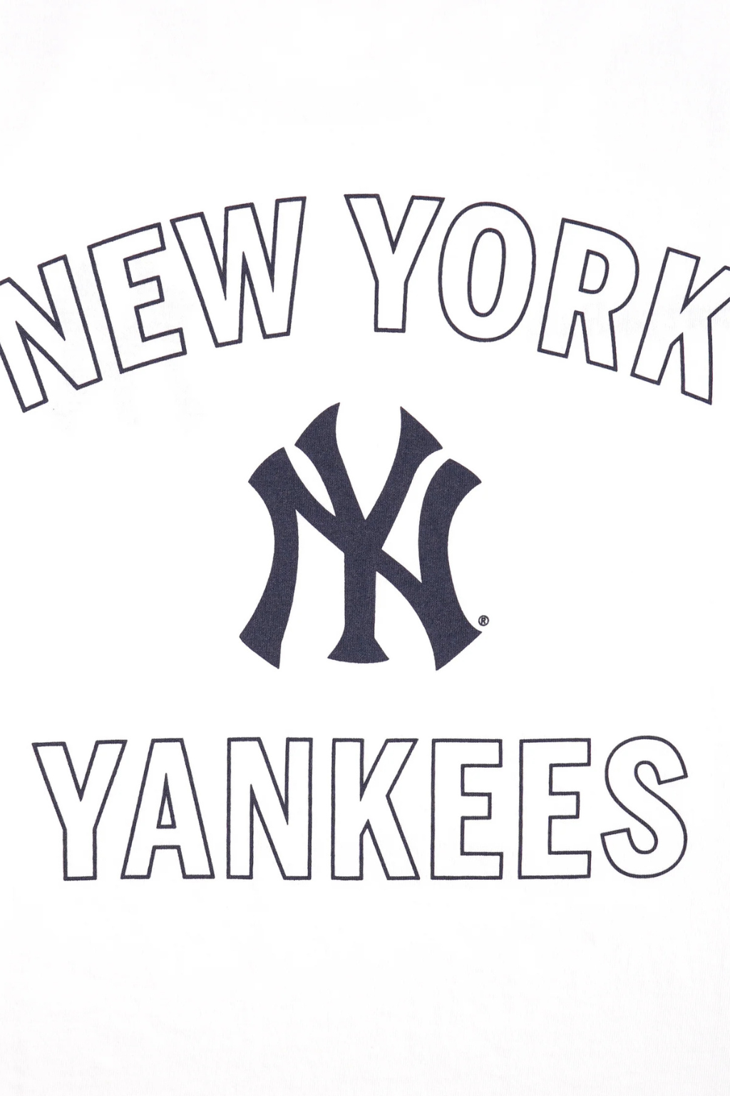 Sporty &amp; Rich Yankees Arch Tshirt White/Dark Navy