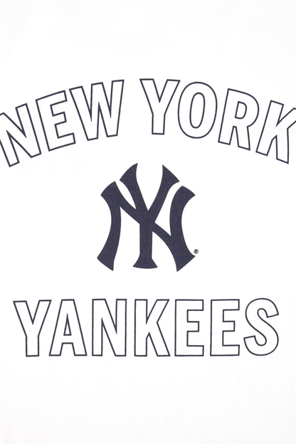Sporty &amp; Rich Yankees Arch Tshirt White/Dark Navy