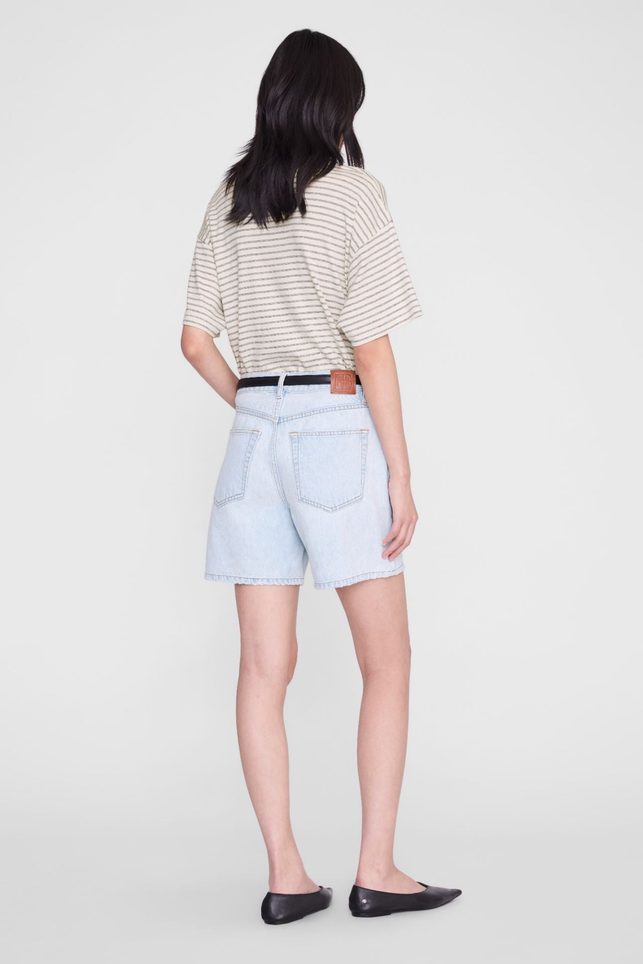 Anine Bing Cade Tee Black Stripe