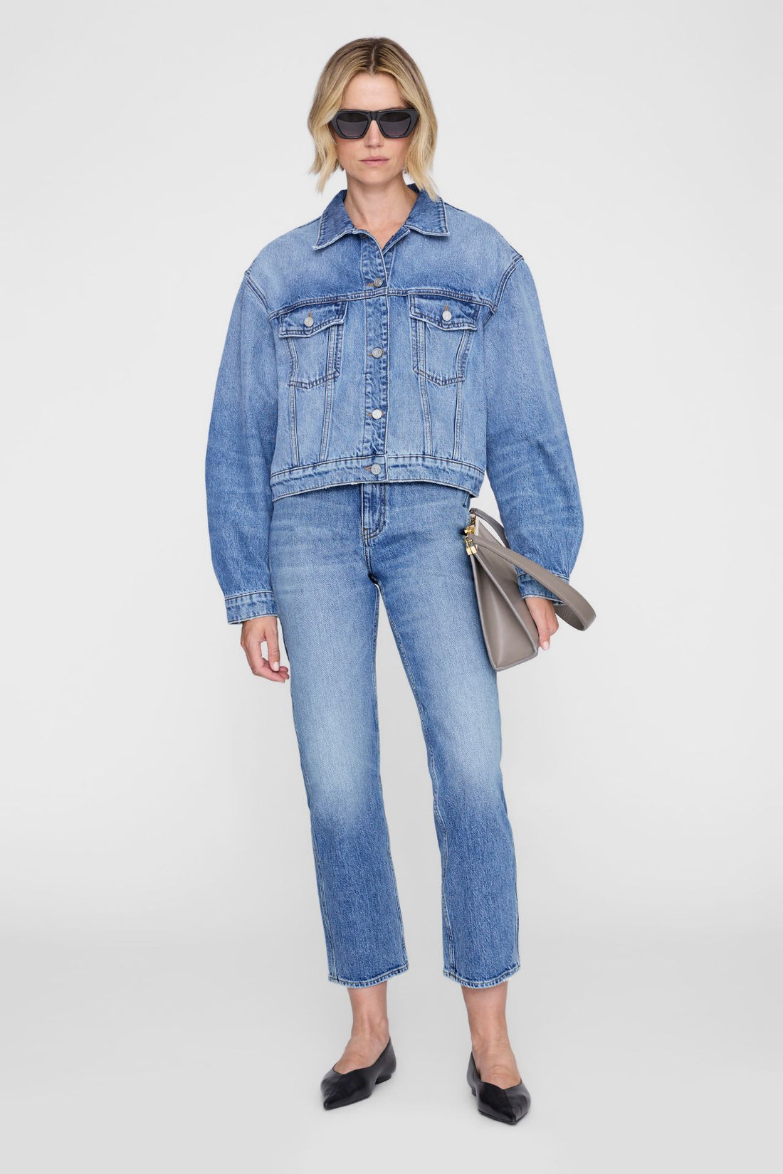 Anine Bing Quincy Jacket Cascade Blue