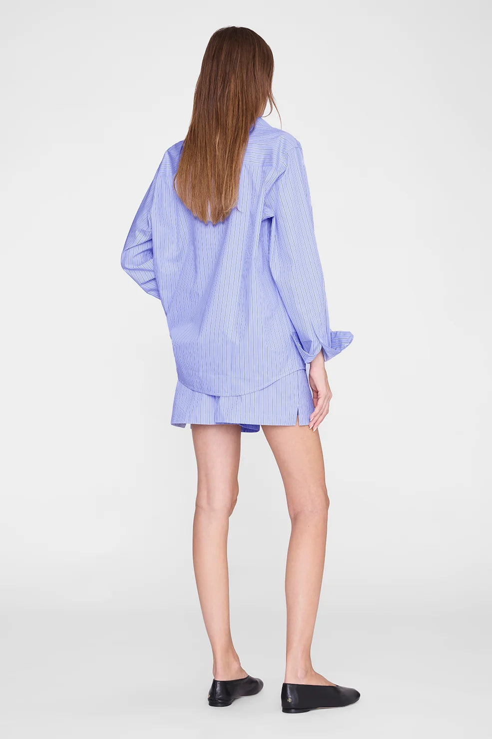 Anine Bing Ramy Short - Blue Stripe