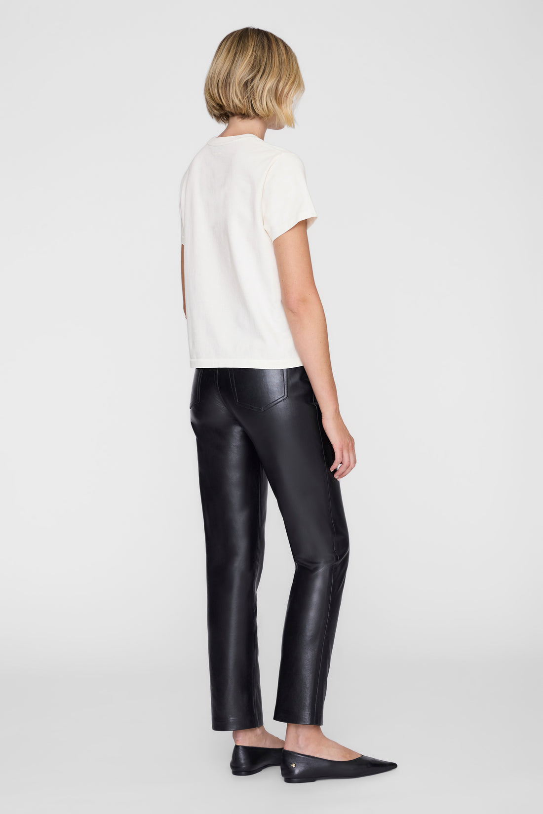 Anine Bing Shelley Tee I See You I Love You Washed Cream