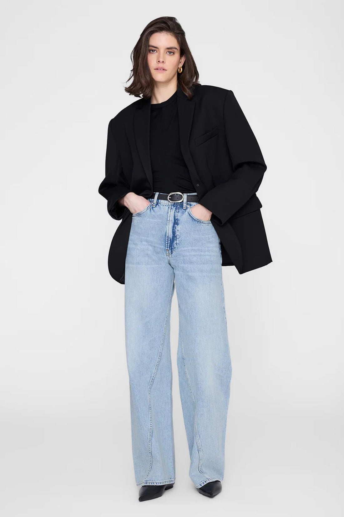 Small Signature Link Belt Black Pebble